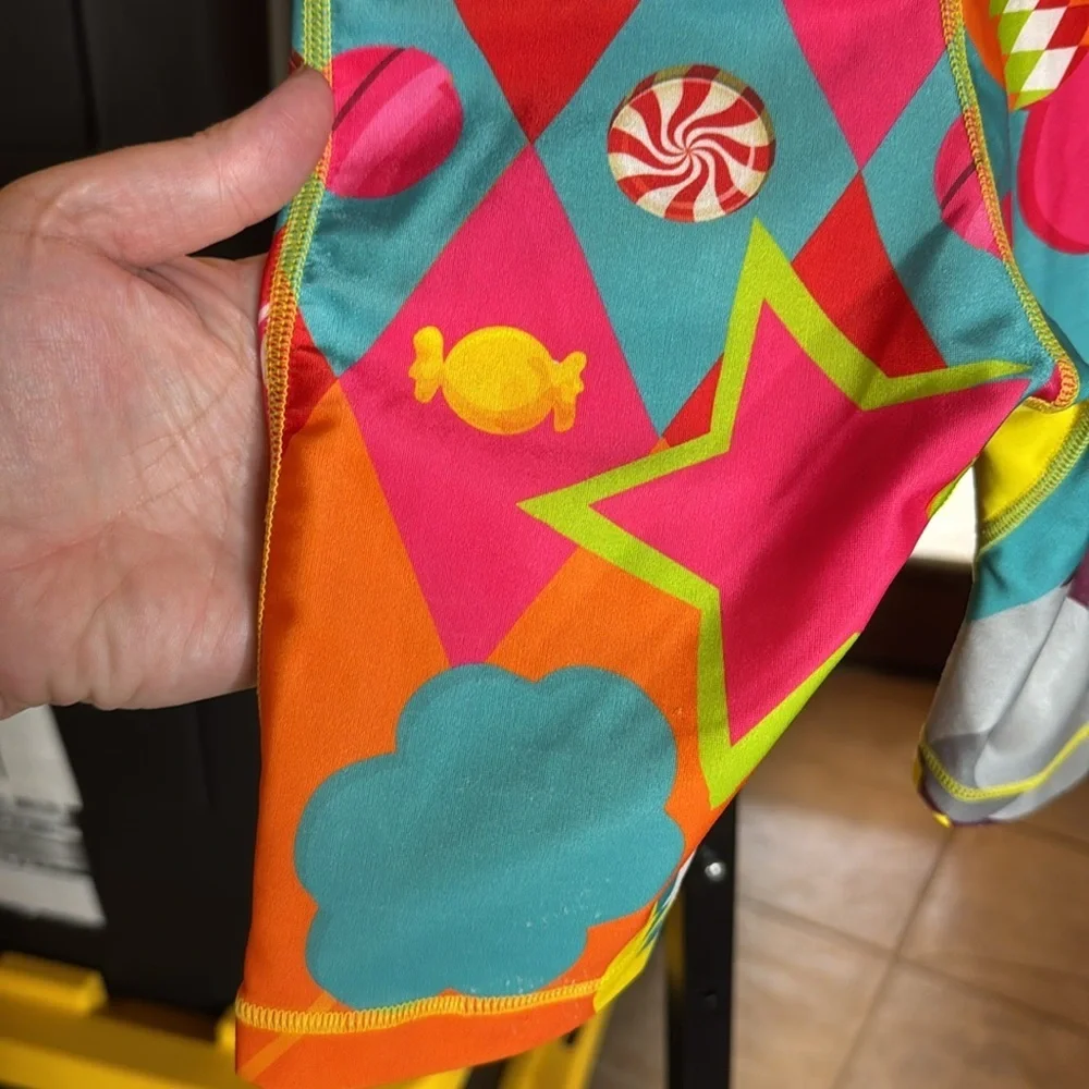 KRIO Color Elefante Circus UV Sunsuit UPF 50+ One Piece Swim Rash Guard Size 4-6